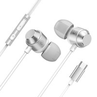 Andoer Type-C Wired Headphones Magnetic Suction In-ear Earbuds Music Earphone Sports Headsets with Microphone