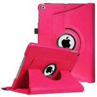 Apple IPad Air 1st / A1474 / A1475 Tablet PU Leather Folio 360 Degree Rotating Stand Case Cover Hot Pink