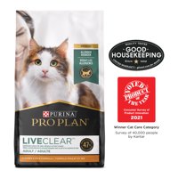 [Multiple Sizes] Purina Pro Plan With Probiotics, High Protein Dry Cat Food, LIVECLEAR Chicken & Rice Formula