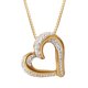 image 1 of Brilliance Fine Jewelry Slide Heart Pendant Necklace, 18"