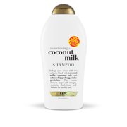 OGX Nourishing + Coconut Milk Moisturizing Shampoo for Strong & Healthy Hair, with Coconut Milk, Coconut Oil & Egg White Protein, Paraben-Free, Sulfate-Free Surfactants, 19.5 fl.oz