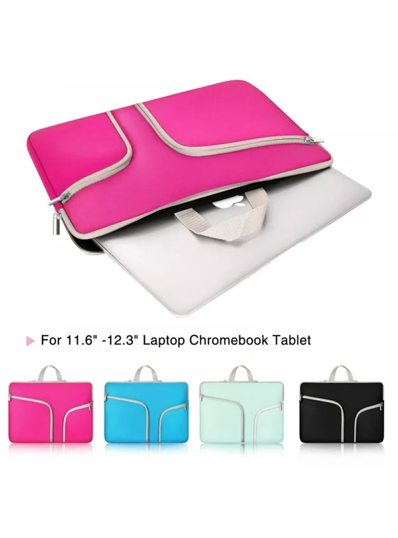 Neoprene 360°Protective Waterproof Laptop Sleeve Case Bag 2-in-1 With Handle,fit for most 11"-13" laptop models,Apple/Samsung/Chromebook/HP/Acer/Lenovo