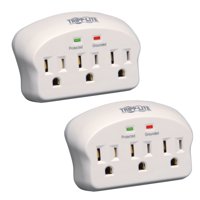 Tripp Lite 2 Pack, SK3-0 Direct Plug-In 3-Outlet Surge Protector