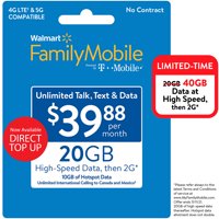 Just Deals Store Family Mobile $39.88 Unlimited Monthly Plan & Mobile Hotspot Included (Email Delivery)