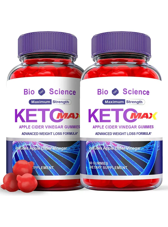 (2 Pack) Bioscience Max Keto ACV Gummies - Supplement for Weight Loss - Energy & Focus Boosting Dietary Supplements for Weight Management & Metabolism - Fat Burn - 120 Gummies