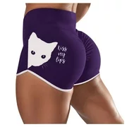 Short skirt Women Fashion Cat Yoga Running Gym Leggings Athletic Elasic Sports Pants
