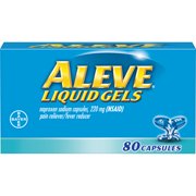 Aleve Liquid Gels w Naproxen Sodium, Pain Reliever/Fever Reducer, 220 mg, 80 Ct