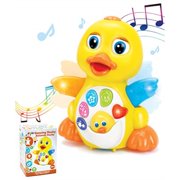 JOYIN Dancing Walking Yellow Duck Baby Toy with Music and LED Light Up for Infants, Toddler Interactive Learning Development, Sc
