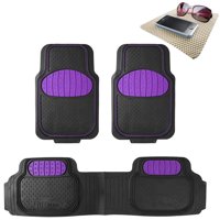 FH Gorup Purple Black Heavy Duty Floor Mats from FH Group for Auto Car w/ Free Dash Mat