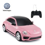 Radio Remote Control 1/24 Scale Volkswagen Beetle Licensed RC Model Car (Pink)