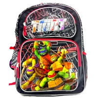 Teenage Mutant Ninja Turtles 16" Canvas Black & Red School Backpack
