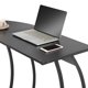 image 2 of Modern L-Shaped Laptop Corner Desk Computer Desk Table, Home Office Writing Workstation, Black
