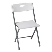 Mainstays Resin Folding Chair with Open Handle, White, 2-Pack