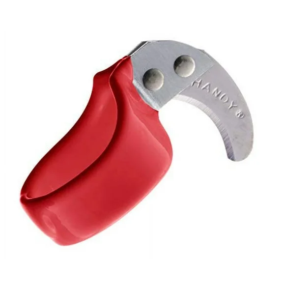 The Original Handy Safety Knife - Utility Ring Knife for Finger with Sharp, Curved Blade - Ring Size 12 - Red - Standard Blade - Dozen - by Handy Twine Knife