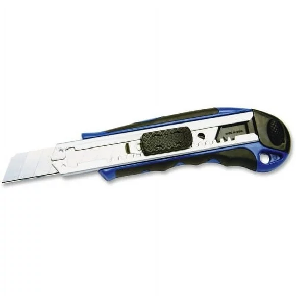 COSCO Snap Off Blade Retractable Utility Knife Retractable, Snap-off, Ergonomic Design - Blue - 1 Each