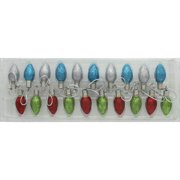 Garland Glass Ornament Glitter Lightbulb 75"