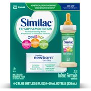 Similac For Supplementation Baby Formula with Iron, Ready-to-feed Infant Formula Bottles, 2 fl oz (Pack of 24)
