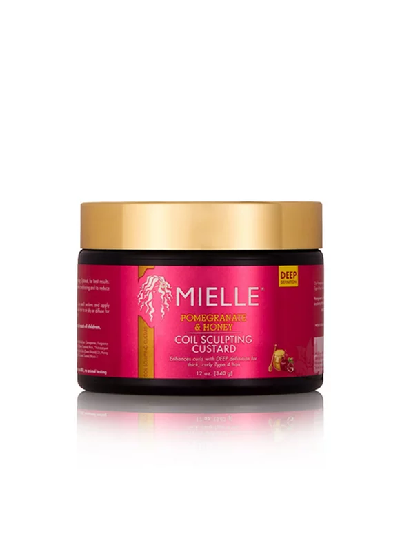 Mielle Pomegranate & Honey Moisturizing Curl Sculpting Custard Hair Styling Cream, 12 oz