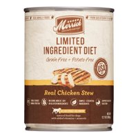 Merrick Limited Ingredient Diet Grain-Free Real Chicken Stew Wet Dog Food, 12.7 oz, Case of 12