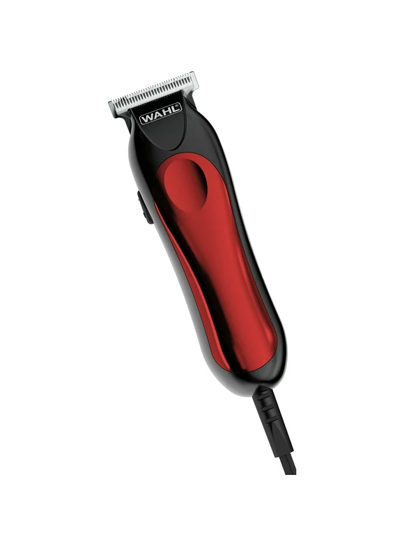 Wahl Clipper T-Pro Corded Trimmer - Trim, detail, fade, outline and shave with this versatile trimmer - Model 9307-300, Red/Black