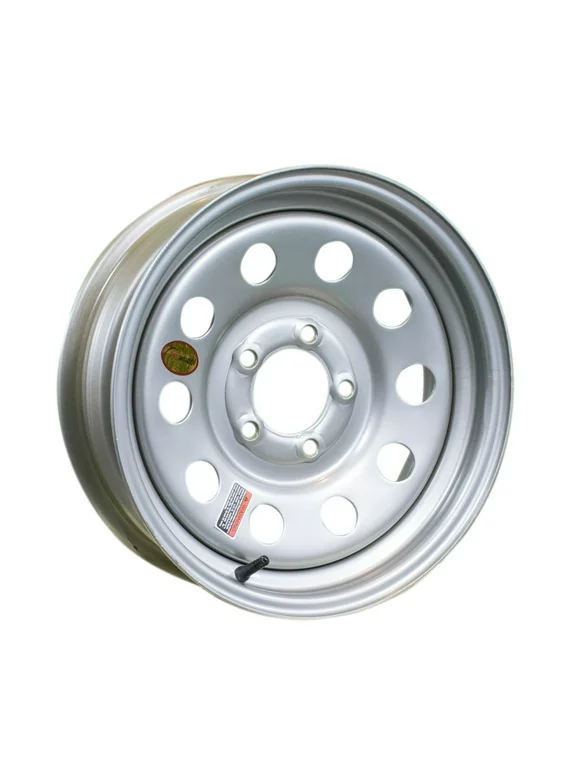 Arcwheel Silver Modular Steel Trailer Wheel - 15" x 5" Rim - 5 on 4.5