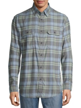 George Men's and Big Men's Super Soft Flannel Shirt, up to 5XLT