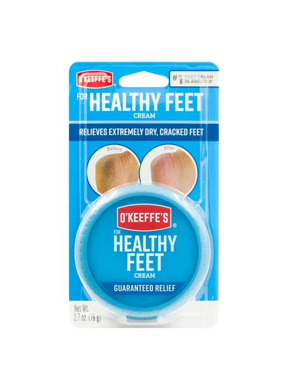 O'Keeffe's Healthy Feet Moisturizing Cream (2.7 oz.) Jar for Extremely Dry, Cracked feet
