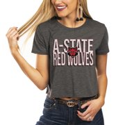 Arkansas State Red Wolves Women's Home Team Advantage Cropped T-Shirt - Charcoal