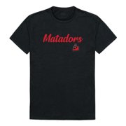 CSUN California State University Northridge Matadors Script Tee T-Shirt Black Small