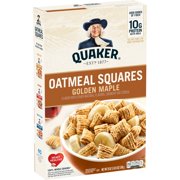Quaker Oatmeal Squares Cereal, Golden Maple, 21 oz Box
