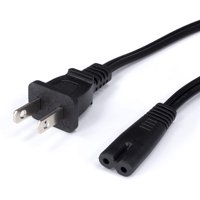THE CIMPLE CO - 2 Prong Figure 8 Power Cord Cable -Non-Polarized 3 Foot - Black- Satellite/ PS3