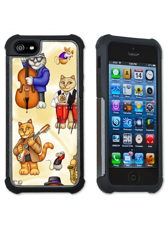 Jazz Cats - Maximum Protection Case / Cell Phone Cover with Cushioned Corners for iPhone 6 & iPhone 6S