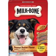Milk-Bone Peanut Butter Flavor Naturally & Artificially Flavored Dog Biscuits, Small Crunchy Dog Treats, 24 Ounces