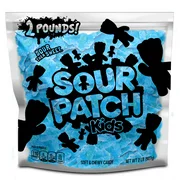 SOUR PATCH KIDS Blue Raspberry Soft & Chewy Candy, Just Blue (2 LB Party Size Bag)
