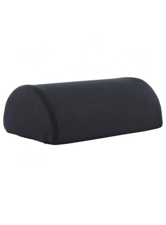 Back Pain Relief Memory Foam Pillow, Half Moon Bolster Knee Pillow for Side, Back, Stomach Sleepers, for Reduce Neck Spine Back Hip Ankle Stress, Black