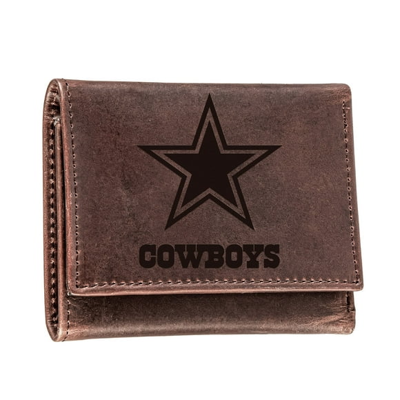 Evergreen Dallas Cowboys Tri-Fold Wallet, Brown