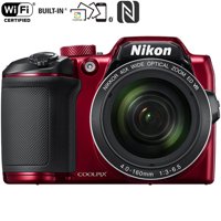 Nikon COOLPIX B500 16MP 40x Optical Zoom Digital Camera with wifi Red - (Renewed)