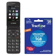 Tracfone Alcatel MyFlip 405 CDMA, 4GB Black - Grade A Refurbished Prepaid Smartphone with $19.99 Plan