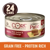 (24 Pack) Wellness CORE Natural Grain Free Pate Wet Canned Cat Food, 5.5 oz. Cans