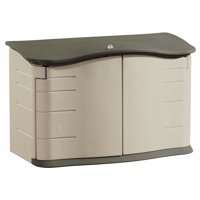 Rubbermaid Horizontal Outdoor Resin Storage Shed, Olive & Sandstone