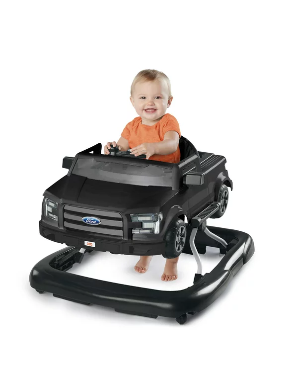 Ford F-150 4-in-1 Agate Black Baby Activity Center & Push Walker with Removable Steering Wheel Toy, Infant, Unisex