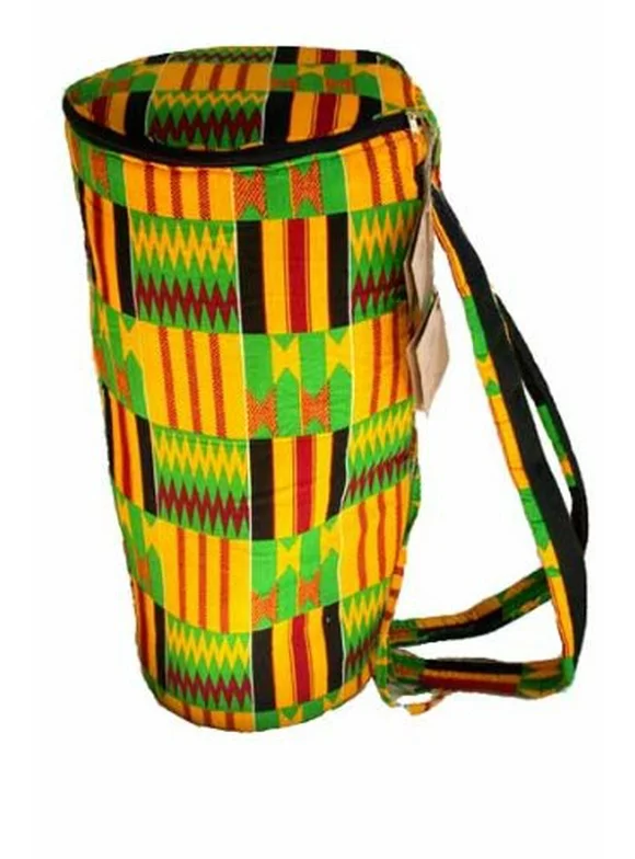 African Kente Cloth Djembe Drum Bag - Mini 9"x18"