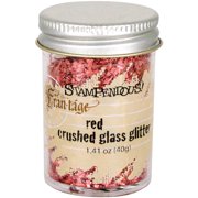 Stampendous Crushed Glass Glitter, 1.4 oz, Red