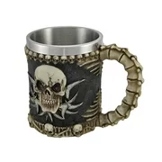 1 X Gothic Tribal Skull Tankard Coffee Mug Cup Creepy