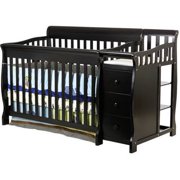 Dream On Me Brody 5-in-1 Convertible Crib with Changer, Black