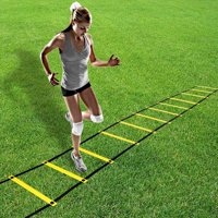 Zerone 4m 8 rung Agility Training Ladder  Soccer Ball Football Flexibility Speed Training Fitness Jumping Ladder