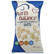 (4 Pack) Earth Balance Vegan White Ched Puffs, 4 Oz