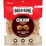 Milk-Bone Gnaw Bones Chews, Chicken, Rawhide-Free Chews, Mini (Various Sizes)