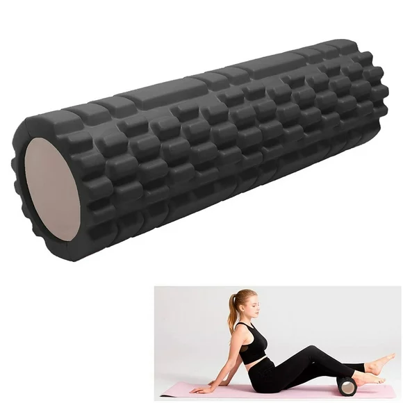 Byseng Strong Foam Roller 13 inch, Medium Density Deep Tissue Massager for Self Massage Exercise, Muscle Recovery, Myofascial Trigger Point Release - Black