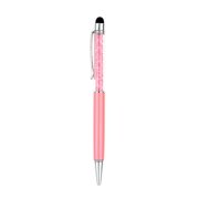 2 PACKS Brand New New 8 Cnady Colors Stylus Pen Crystal 2 in1 Touch Screen Stylus Ballpoint Pen For iPhone iPad Samsung Galaxy Tablet PC Phone pink
